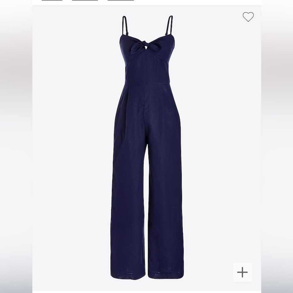 J. Crew Tie-front jumpsuit in linen-cotton | Size 2 | NWT